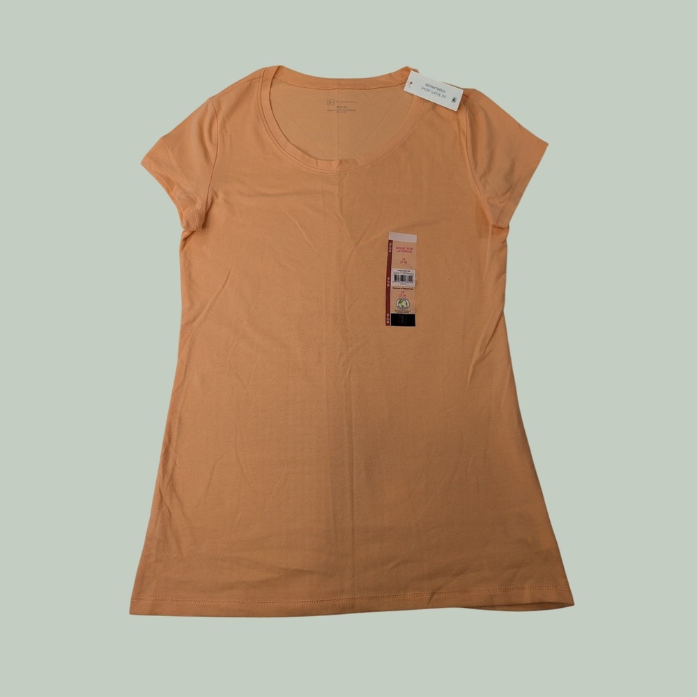 No‎ Boundaries Short Sleeve Tee Medium M 7-9 Peach Orange Casual Basic Layering